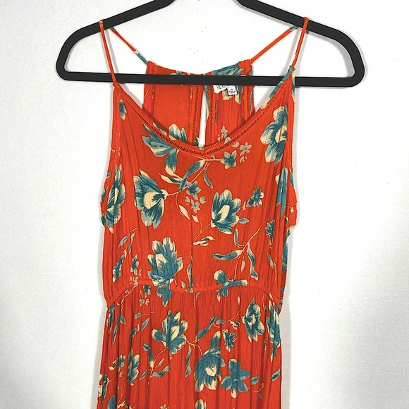 Patrons Of Peace Floral Maxi Dress - Orange and Blue size medium - Picture 4 of 13